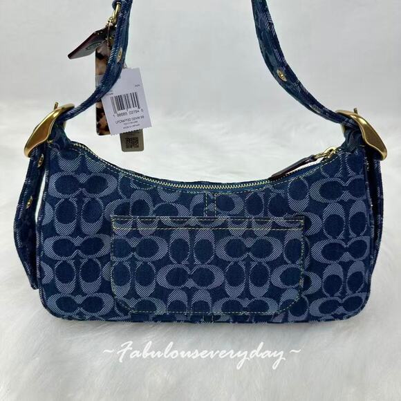 Coach Coachtopia Cargo Shoulder Bag In Signature Denim CCX90 Rainbow NWT - Picture 5 of 12